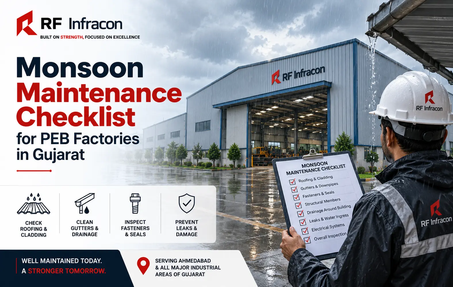 Monsoon Maintenance Checklist for PEB Factories in Gujarat