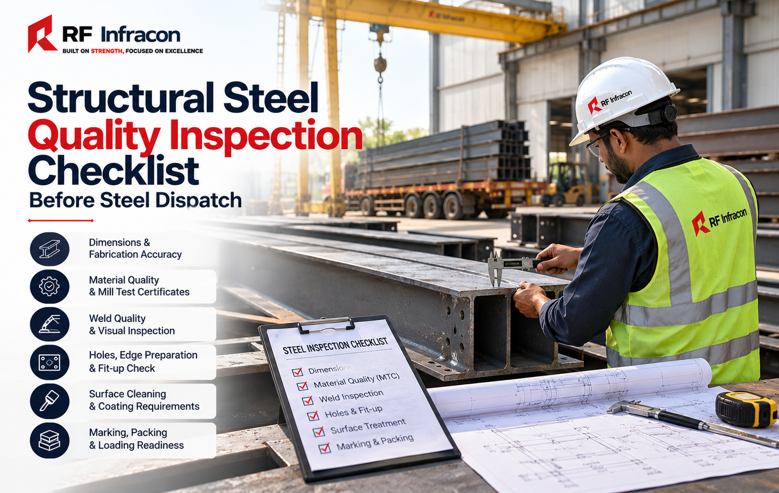 Structural Steel Quality Inspection Checklist Before Steel Dispatch